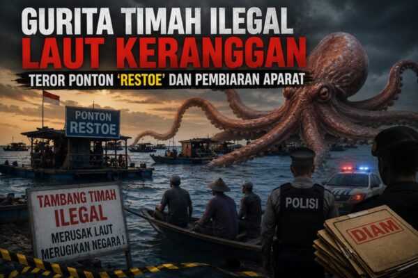 Gurita timah ilegal laut Keranggan Teror Ponton 'RESTOE' dan Pembiaran Aparat